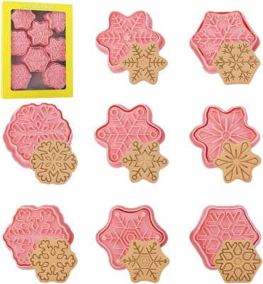 Set Cortador Marcador Copos de Nieve 8 Diseños