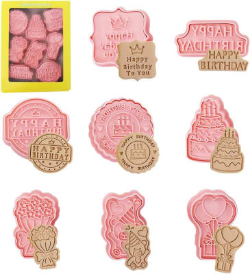 Set Cortador Marcador Cumpleaños 8 Diseños