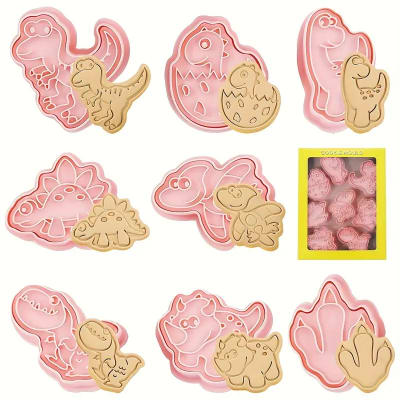 Set Cortador Marcador Dinosaurios N°3 - 8 Diseños