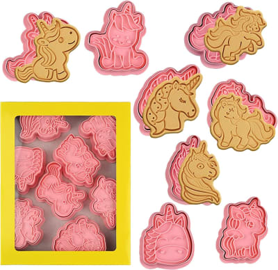 Set Cortador Marcador Unicornios 8 Diseños