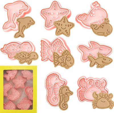 Set Cortador Marcador Vida Marina 8 Diseños