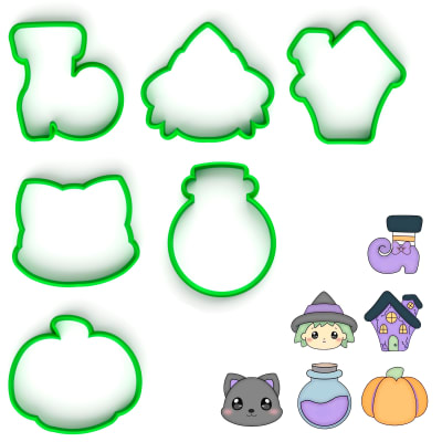 Set Cortadores Halloween Grande 6 piezas Plástico1