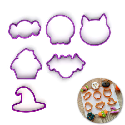 Set Cortadores Halloween Mediano 6 Piezas Plástico