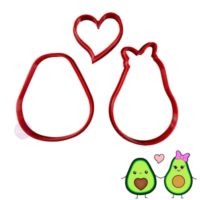 Set Cortadores Plásticos Pareja Paltas