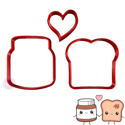Set Cortadores Plásticos Pareja Tostada y Mermelada
