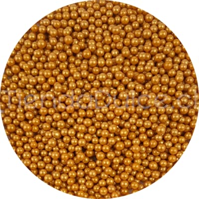 Perlas Decorativas Doradas 4 mm. 70 gr.