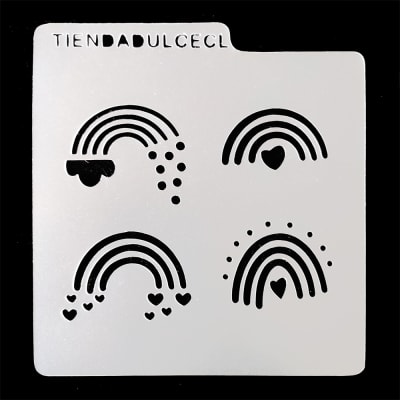 Stencil Cuadrado 4 Arcoiris