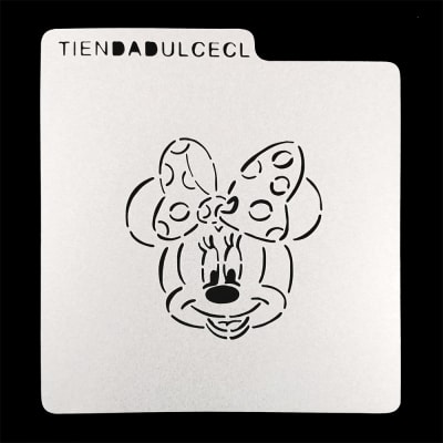 Stencil Cuadrado Cara Minnie1