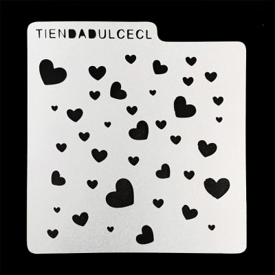 Stencil Cuadrado Fondo Corazones1