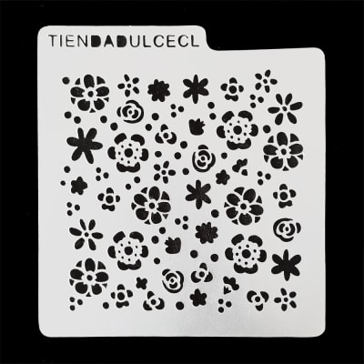 Stencil Cuadrado Flores1