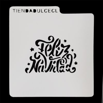 Stencil Cuadrado Navidad Feliz Navidad N°51