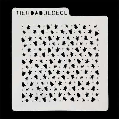 Stencil Cuadrado Navidad Figuras N°71