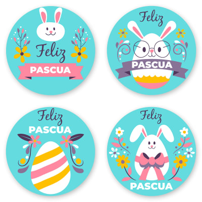 Stickers Pascua N°4 - 24 Unidades
