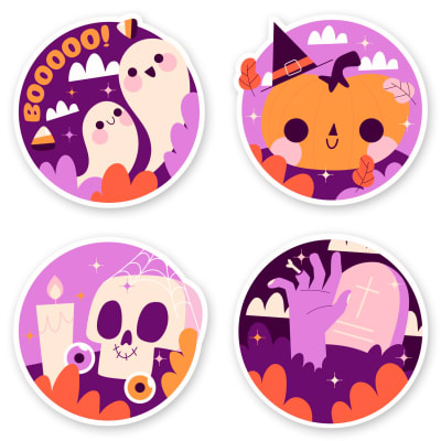 Stickers Halloween N°3 - 24 Unidades