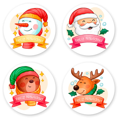 Stickers Navidad N°1 - 24 Unidades1
