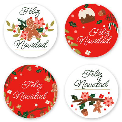 Stickers Navidad N°2 - 24 Unidades1