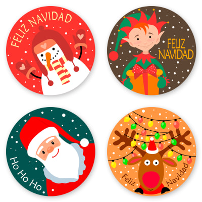 Stickers Navidad N°4 - 24 Unidades1