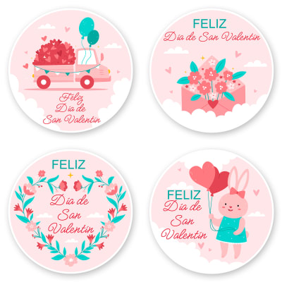 Stickers Día del Amor N°2 - 24 Unidades
