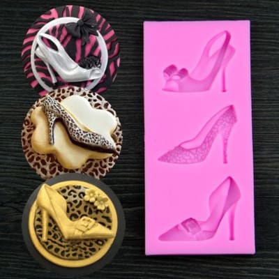 Molde Fondant 3 Tacones Silicona1