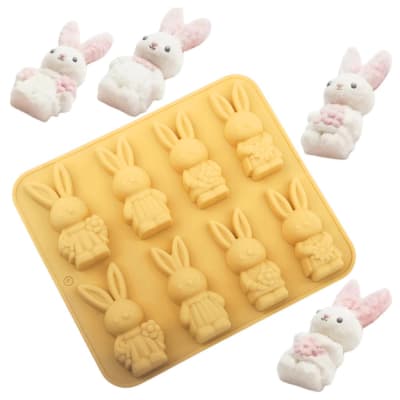 Molde Conejos 8 Cavidades Silicona1