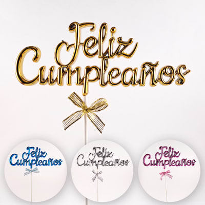 Topper Feliz Cumpleaños Colores1