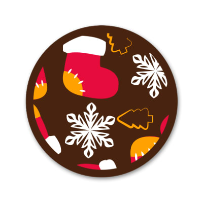 Transfer para Chocolate Bota, Guante y Copo 03-4631