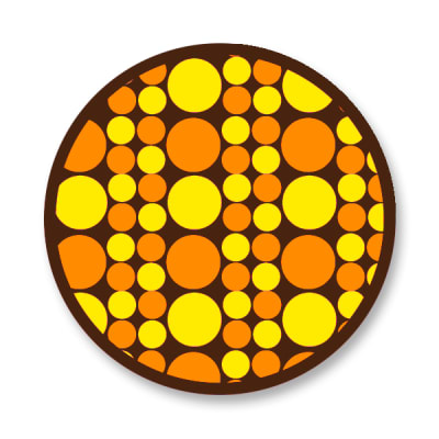 Transfer para Chocolate Puntos Amarillos y Naranjos1