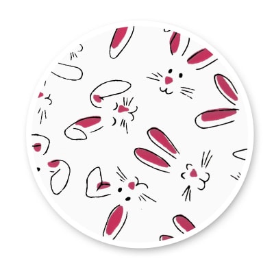 Transfer para Chocolate Conejos Rosado 02-7161