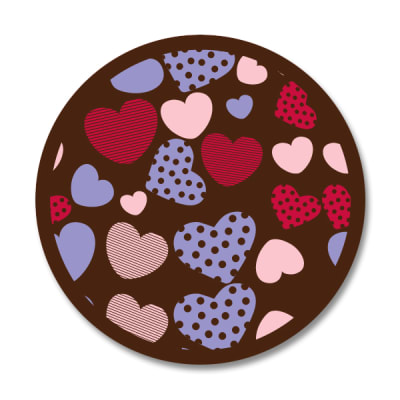Transfer para Chocolate Corazones Lineas y Puntos1