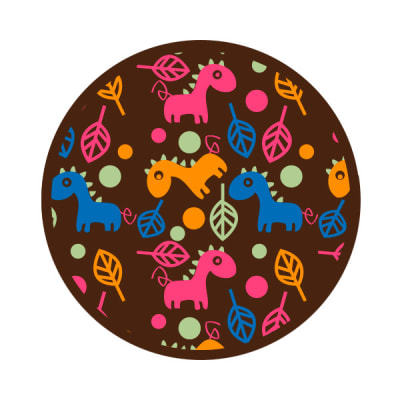 Transfer para Chocolate Dinosaurio y Hoja 04-1271