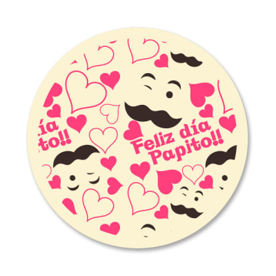 Transfer para Chocolate Feliz Día Papito Bigote Rosa1
