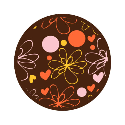 Transfer para Chocolate Flores y Puntos 03-131