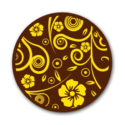 Transfer para Chocolate Flores Amarillas1