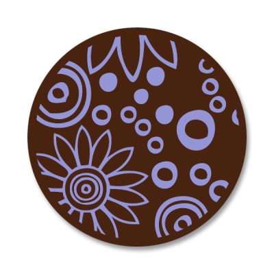 Transfer para Chocolate Flores Moradas 01-2521