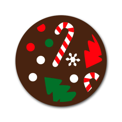 Transfer para Chocolate Navidad Pino, Bastón y Copo 03-5491