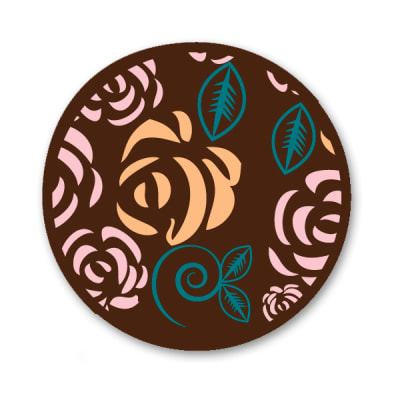 Transfer para Chocolate Rosas Pastel1