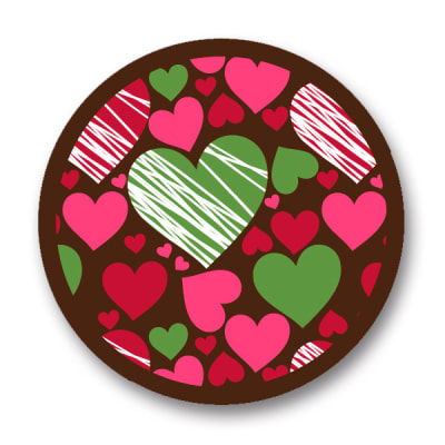 Transfer para Chocolate Corazones Rayas 04-4071