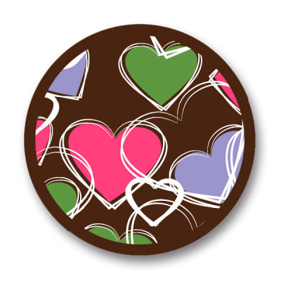 Transfer para Chocolate Corazón 3 Colores 04-413