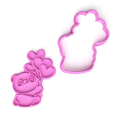 Cortador + Marcador Oso Panda N°2 Plástico1