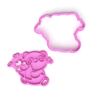 Cortador + Marcador Oso Panda N°3 Plástico