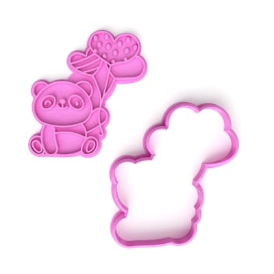Cortador + Marcador Oso Panda N°4 Plástico1