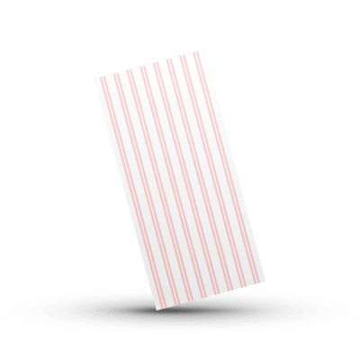 Cookie Card 17x7 cm. Lineas Rosadas - 10 Unidades