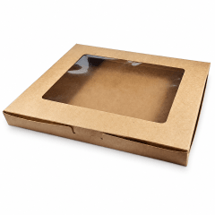 Caja Kraft para 12 Alfajores 25x20x2.5 cm. 10 Unidades