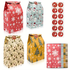 Set Bolsas de Papel Navidad con Sticker N°2 - 12 Unidades