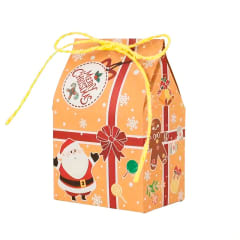 Set Cajas Casa Navidad Kraft N°5 10x7x5 cm. 4 Unidades