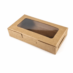 Caja Kraft para 2 Alfajores 13x7x2.5 cm. 10 Unidades