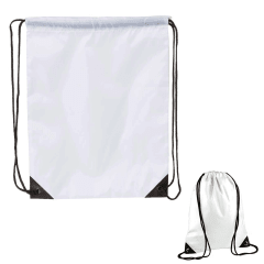 Morral Mochila Bolsa Tela Sublimar 32x42 cm. Blanco