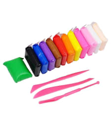 Pack 12 Masas Moldeable Foamy Plastilina + Estecas Colores Surtidos
