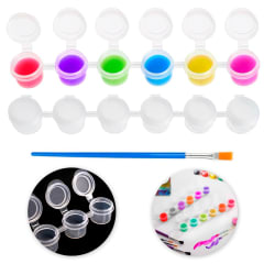 Set Tiras Potes Frascos Con Pincel Para Pintura 2 ml. 10 Unidades