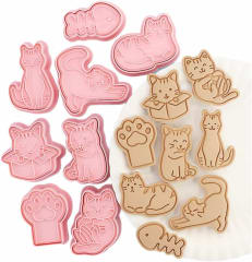 Set Cortador Marcador Gatos N°1 - 8 Diseños